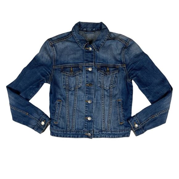 GAP 1969 Denim Jacket Icon Flap Pocket Country Blue Women's Size XSmall - Picture 1 of 6